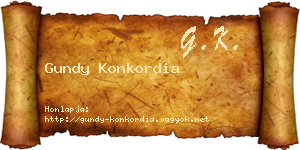 Gundy Konkordia névjegykártya